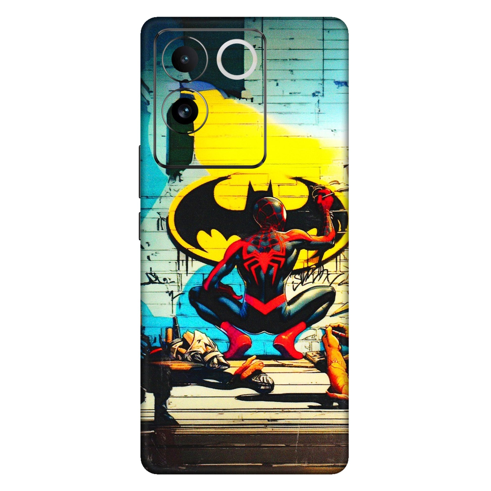 VIVO Z/V/X/T/U/S Series Phone Skins (All Models) - New Spiderman Bat Logo - 3D Embossed Finish (L-309) Vivo T2 Pro (5G)