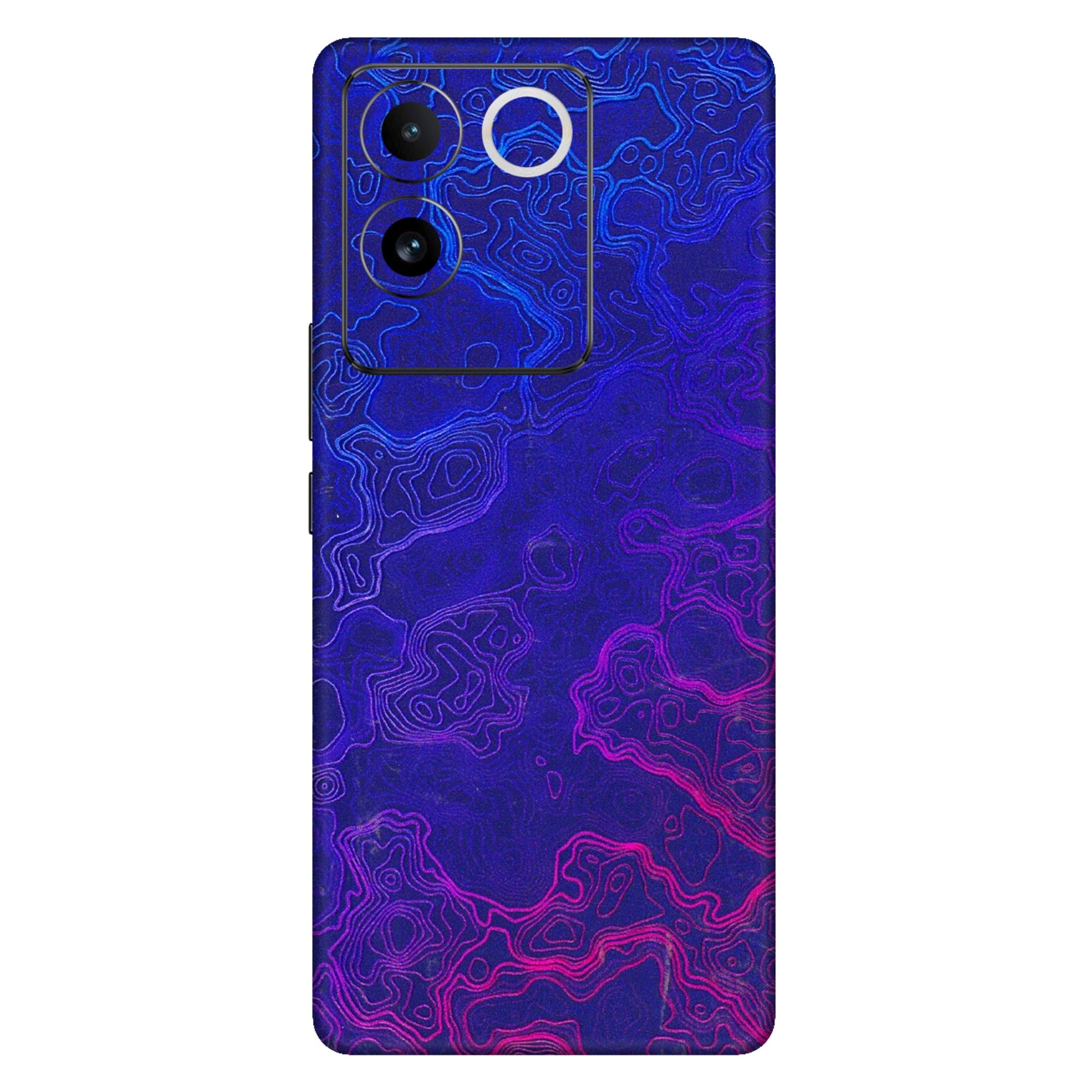 VIVO Z/V/X/T/U/S Series Phone Skins (All Models) - Purple Ripples Swirl - 3D Embossed Finish (L-314) Vivo T2 Pro (5G)