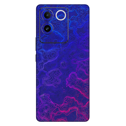 VIVO Z/V/X/T/U/S Series Phone Skins (All Models) - Purple Ripples Swirl - 3D Embossed Finish (L-314) Vivo T2 Pro (5G)