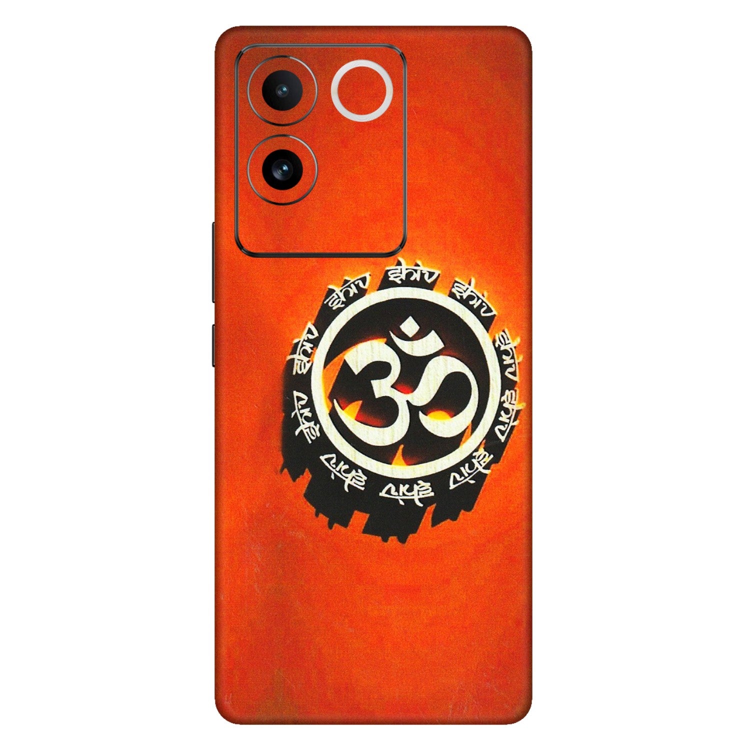 VIVO Z/V/X/T/U/S Series Phone Skins (All Models) - Aum Shiv Orange - 3D Embossed Finish (L-32) Vivo T2 Pro (5G)
