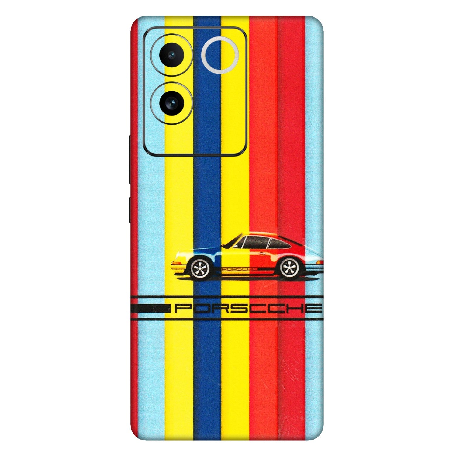 VIVO Z/V/X/T/U/S Series Phone Skins (All Models) - Multicolour Porche - 3D Embossed Finish (L-39) Vivo T2 Pro (5G)