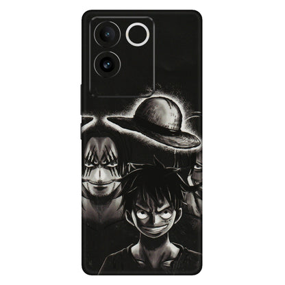 VIVO Z/V/X/T/U/S Series Phone Skins (All Models) - Black Luffy Hat - 3D Embossed Finish (L-57) Vivo T2 Pro (5G)