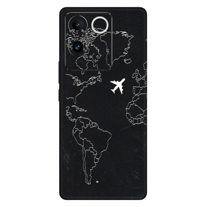 VIVO Z/V/X/T/U/S Series Phone Skins (All Models) - Never Ending Travel - 3D Embossed Finish (L-79) Vivo T2 Pro (5G)