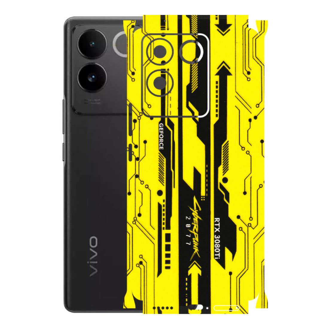 VIVO Z/V/X/T/U/S Series Phone Skins (All Models) - Yellow Cyberpunk - 3D Embossed Finish (L-93) Vivo T2 Pro (5G)