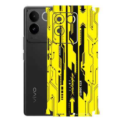 VIVO Z/V/X/T/U/S Series Phone Skins (All Models) - Yellow Cyberpunk - 3D Embossed Finish (L-93) Vivo T2 Pro (5G)