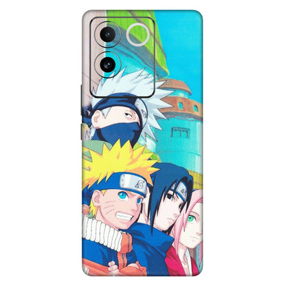 VIVO Z/V/X/T/U/S Series Phone Skins (All Models) - Team Minato And Kakashi - Matte Finish (M-101) Vivo T2 Pro (5G)