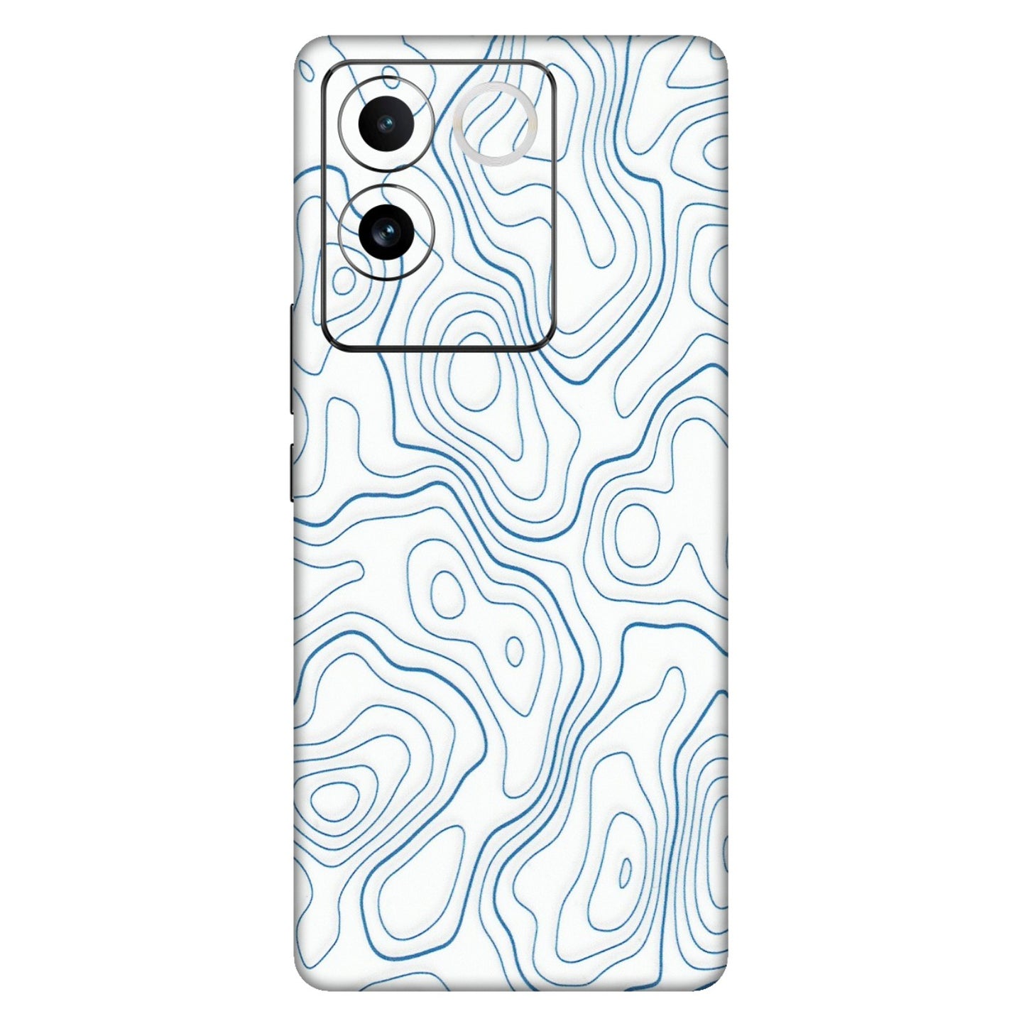 VIVO Z/V/X/T/U/S Series Phone Skins (All Models) - Blue And White Swirls - Matte Finish (M-139) Vivo T2 Pro (5G)
