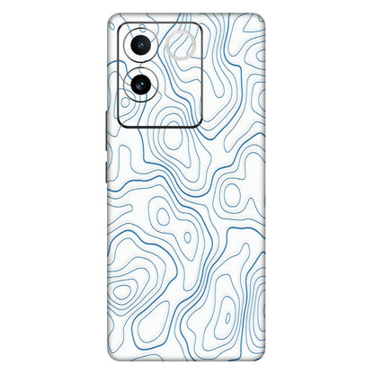 VIVO Z/V/X/T/U/S Series Phone Skins (All Models) - Blue And White Swirls - Matte Finish (M-139) Vivo T2 Pro (5G)