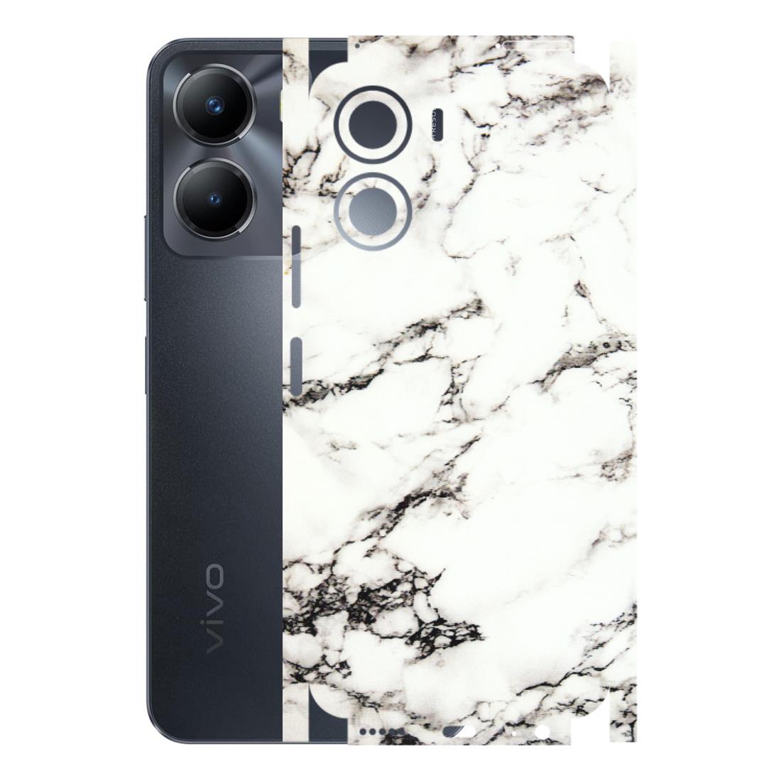 VIVO Z/V/X/T/U/S Series Phone Skins (All Models) - Black and White Marble Texture - 3D Embossed Finish (L-124) Vivo T2 X (5G)