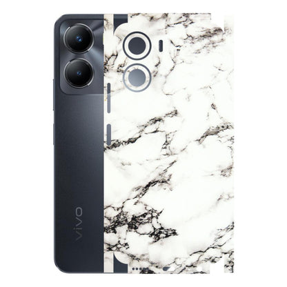 VIVO Z/V/X/T/U/S Series Phone Skins (All Models) - Black and White Marble Texture - 3D Embossed Finish (L-124) Vivo T2 X (5G)