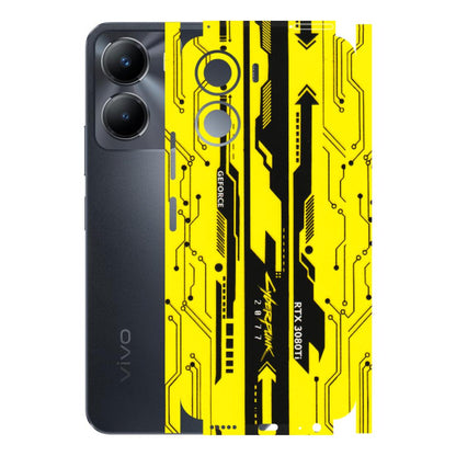 VIVO Z/V/X/T/U/S Series Phone Skins (All Models) - Yellow Cyberpunk - 3D Embossed Finish (L-93) Vivo T2 X (5G)