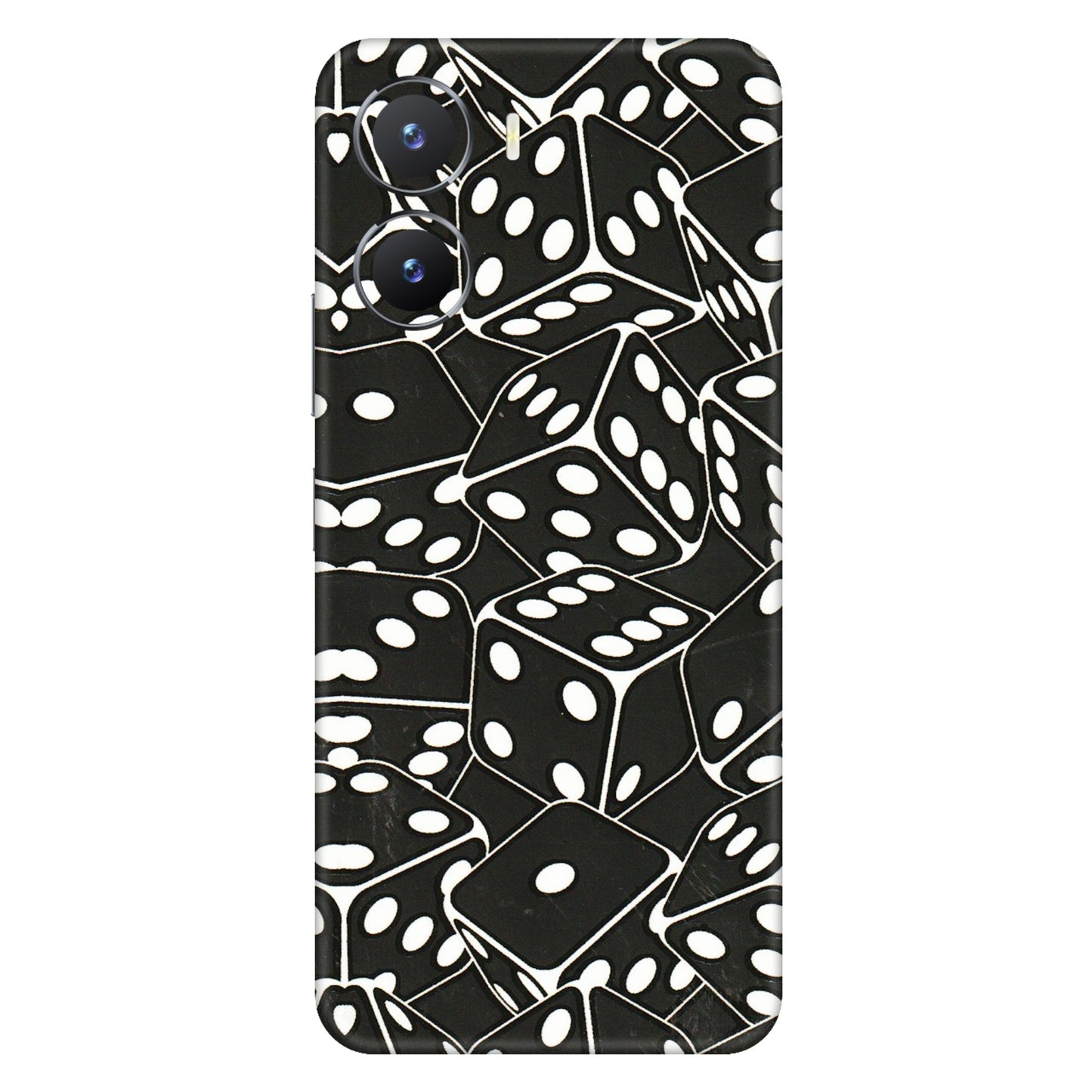 VIVO Z/V/X/T/U/S Series Phone Skins (All Models) - Big Black Dices - 3D Embossed Finish (L-106) Vivo T2 X (5G)