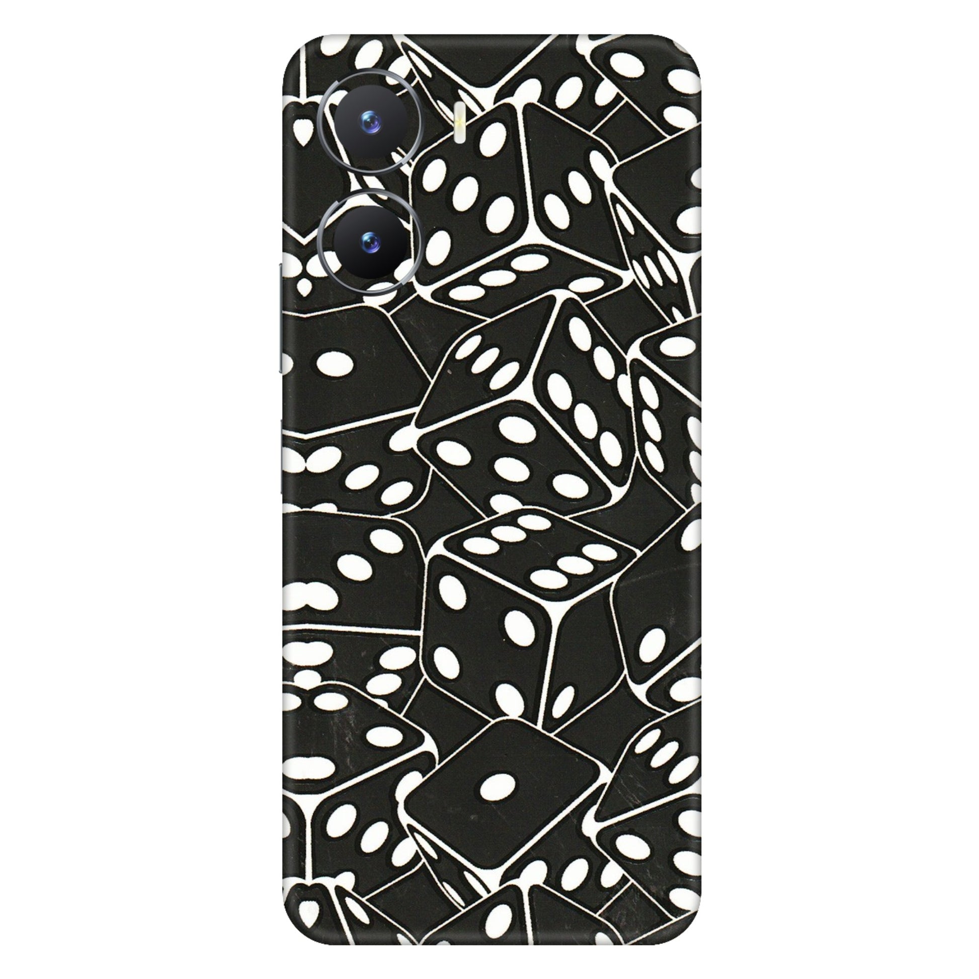 VIVO Z/V/X/T/U/S Series Phone Skins (All Models) - Big Black Dices - 3D Embossed Finish (L-106) Vivo T2 X (5G)
