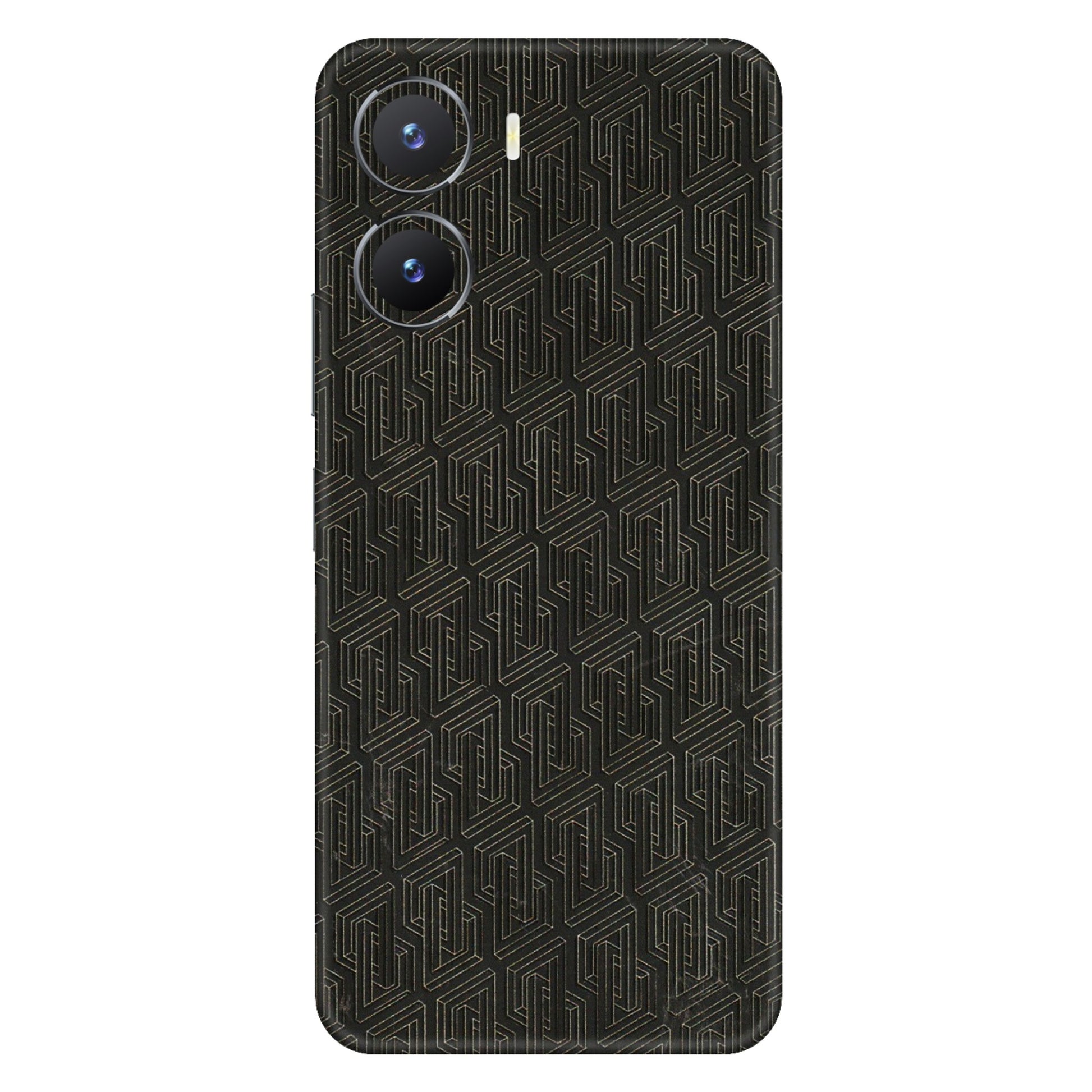 VIVO Z/V/X/T/U/S Series Phone Skins (All Models) - Black Abstract Pattern - 3D Embossed Finish (L-117) Vivo T2 X (5G)