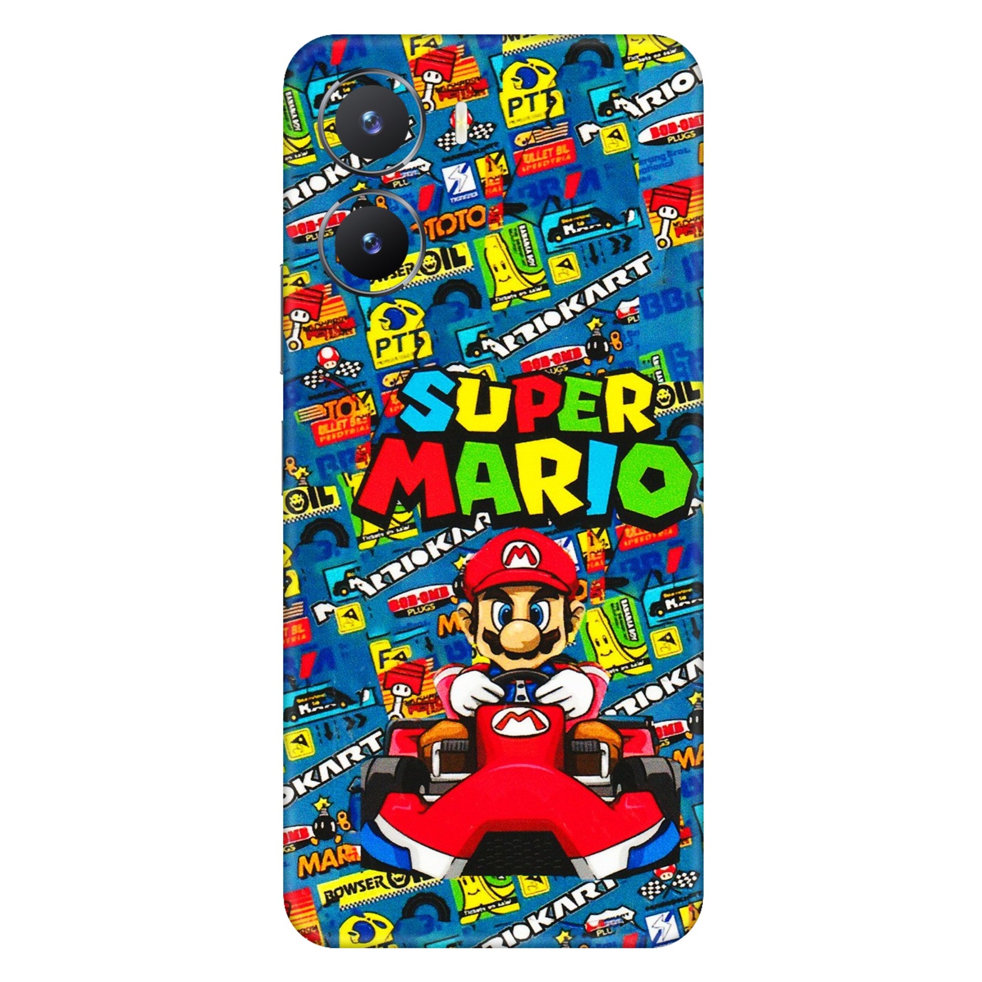 VIVO Z/V/X/T/U/S Series Phone Skins (All Models) - Super Mario Kart - 3D Embossed Finish (L-140) Vivo T2 X (5G)