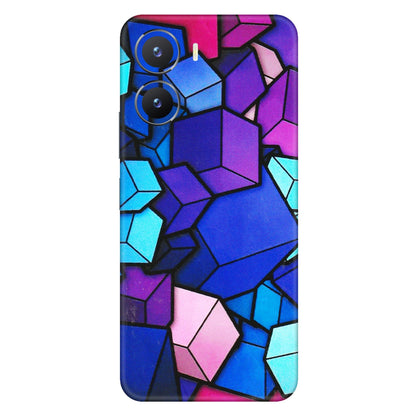 VIVO Z/V/X/T/U/S Series Phone Skins (All Models) - Cube Doodle - 3D Embossed Finish (L-141) Vivo T2 X (5G)