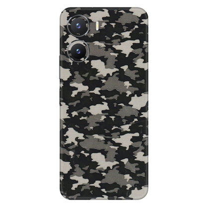 VIVO Z/V/X/T/U/S Series Phone Skins (All Models) - Black/Grey Camoflaunge - 3D Embossed Finish (L-142) Vivo T2 X (5G)