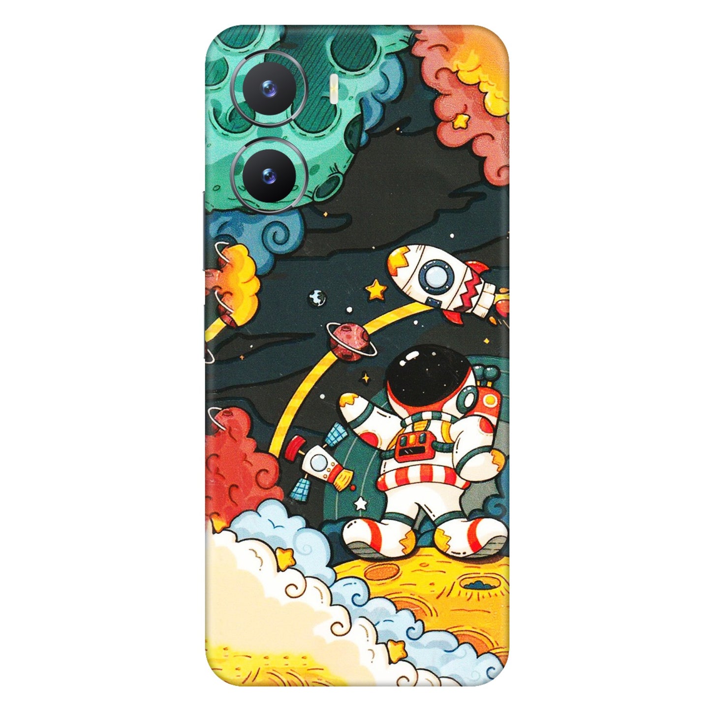 VIVO Z/V/X/T/U/S Series Phone Skins (All Models) - Astronauts & Spaceship - 3D Embossed Finish (L-145) Vivo T2 X (5G)