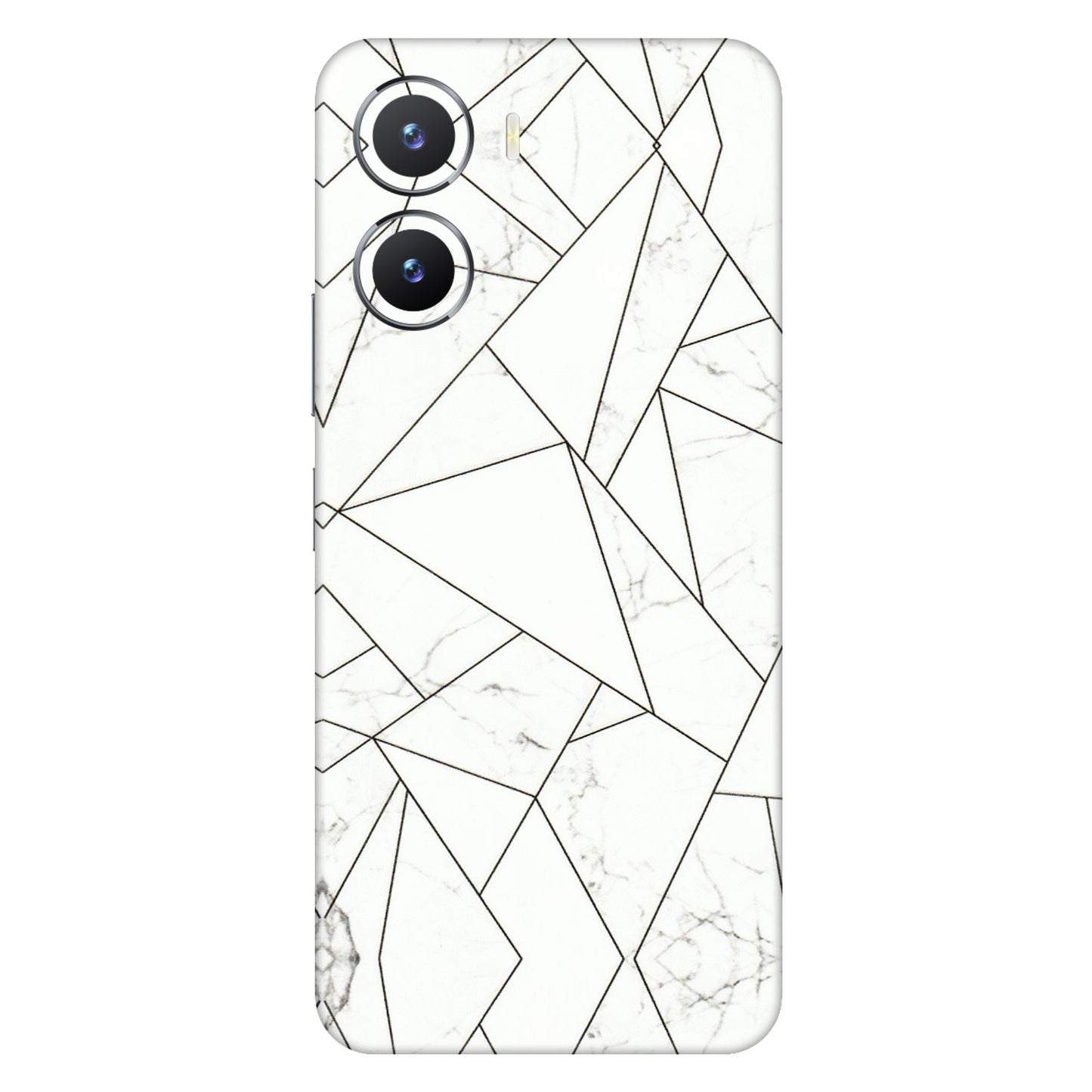 VIVO Z/V/X/T/U/S Series Phone Skins (All Models) - Luxury White Marble Effect - 3D Embossed Finish (L-168) Vivo T2 X (5G)