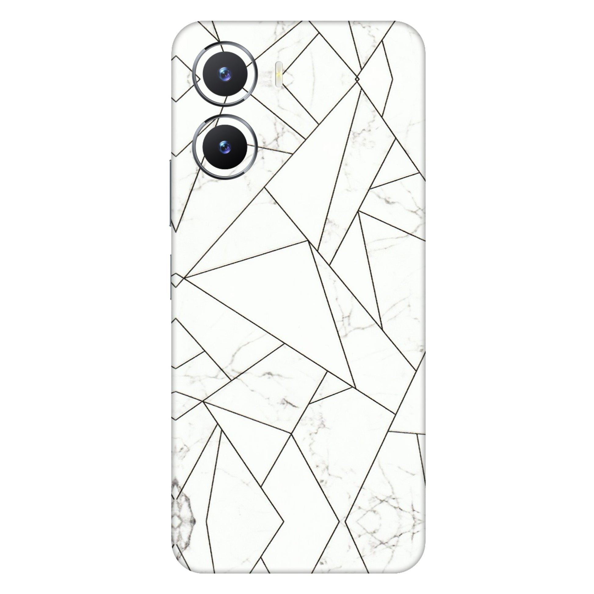 VIVO Z/V/X/T/U/S Series Phone Skins (All Models) - Luxury White Marble Effect - 3D Embossed Finish (L-168) Vivo T2 X (5G)