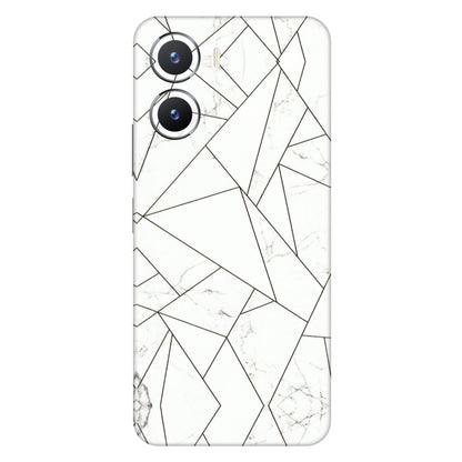 VIVO Z/V/X/T/U/S Series Phone Skins (All Models) - Luxury White Marble Effect - 3D Embossed Finish (L-168) Vivo T2 X (5G)