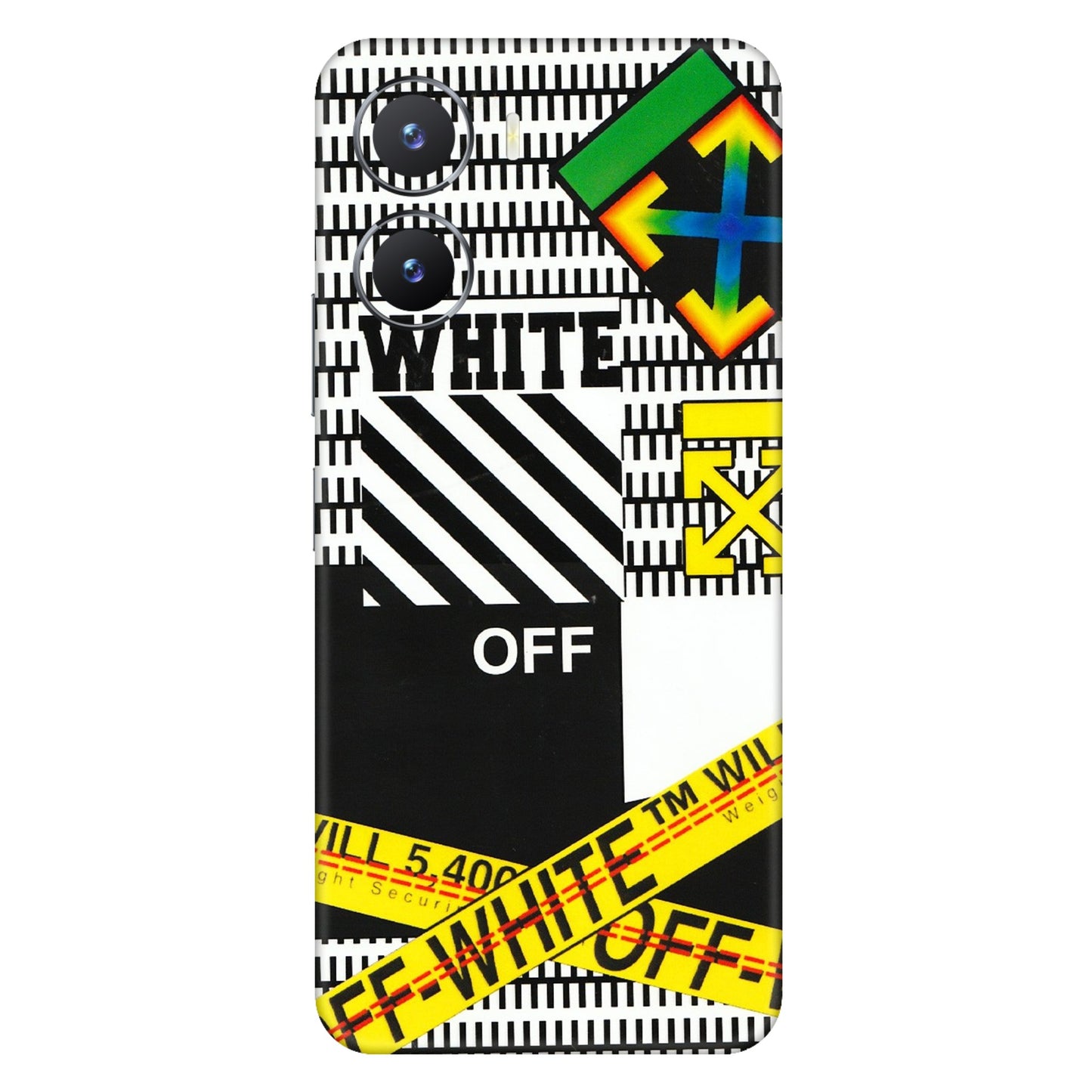 VIVO Z/V/X/T/U/S Series Phone Skins (All Models) - White Off Abstract - 3D Embossed Finish (L-172) Vivo T2 X (5G)
