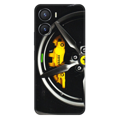 VIVO Z/V/X/T/U/S Series Phone Skins (All Models) - Ferrari Wheel Alloy - 3D Embossed Finish (L-173) Vivo T2 X (5G)