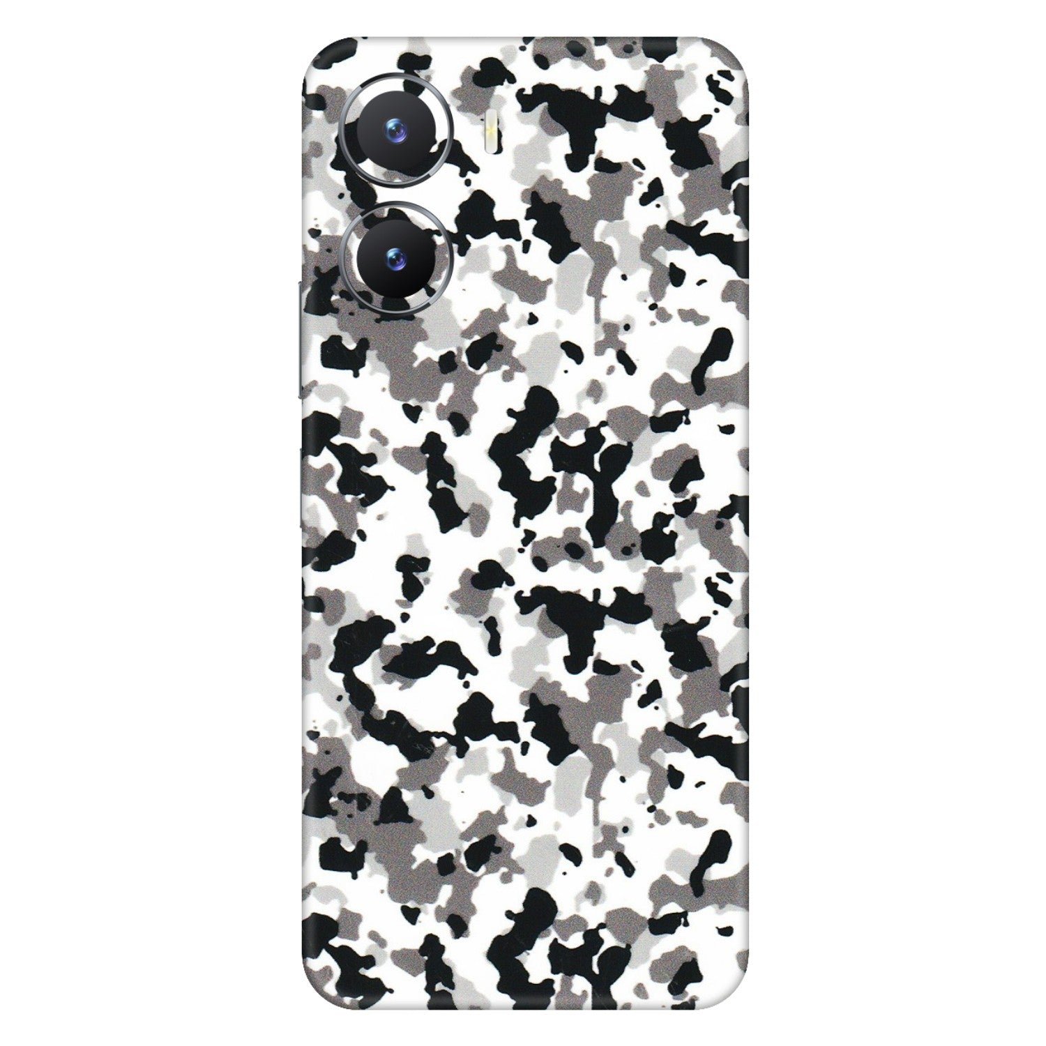 VIVO Z/V/X/T/U/S Series Phone Skins (All Models) - White Black Camouflage - 3D Embossed Finish (L-18) Vivo T2 X (5G)