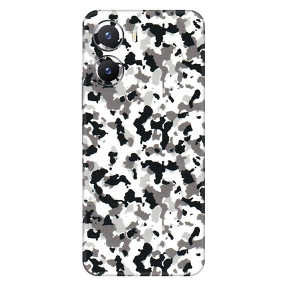 VIVO Z/V/X/T/U/S Series Phone Skins (All Models) - White Black Camouflage - 3D Embossed Finish (L-18) Vivo T2 X (5G)