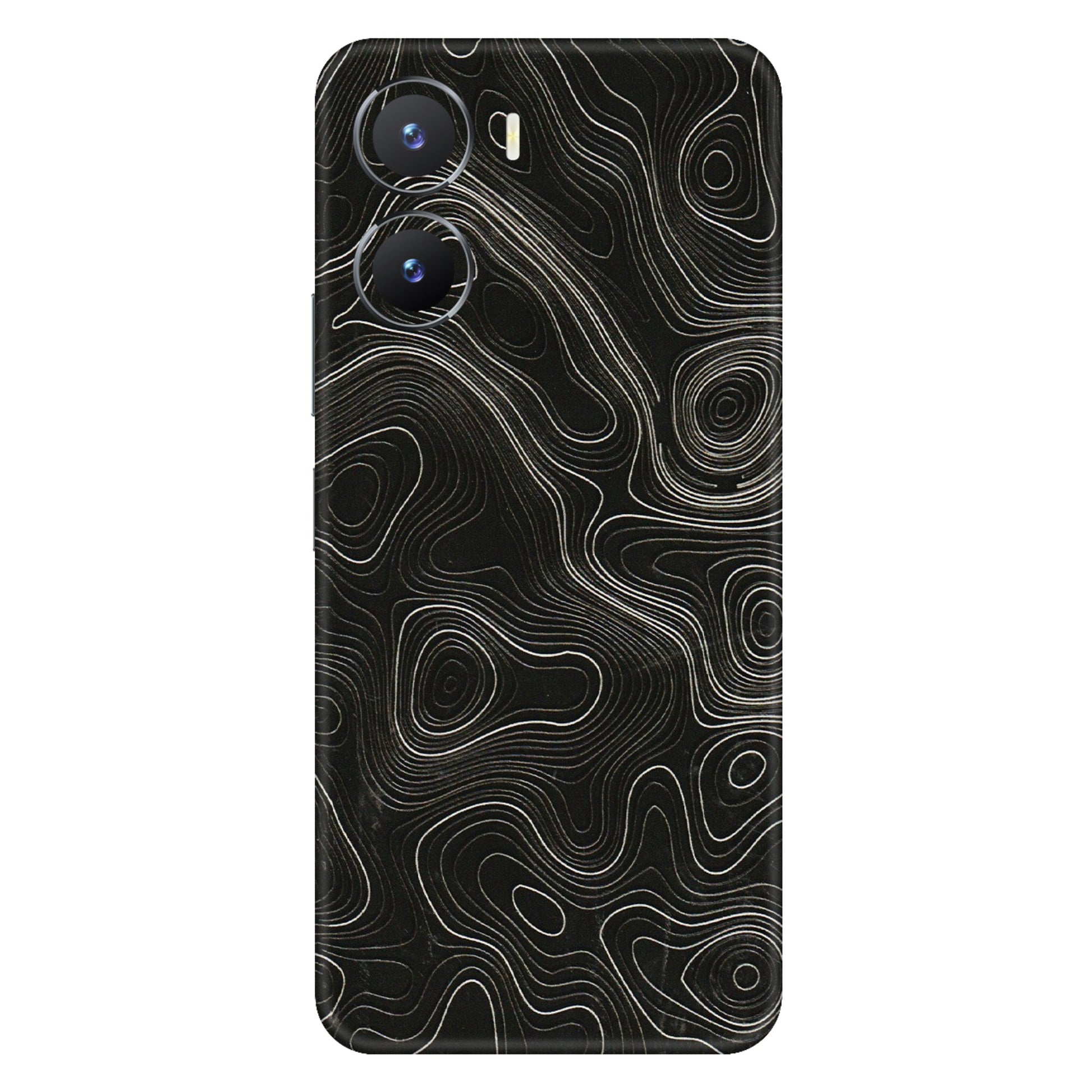 VIVO Z/V/X/T/U/S Series Phone Skins (All Models) - Black Swirl - 3D Embossed Finish (L-196) Vivo T2 X (5G)