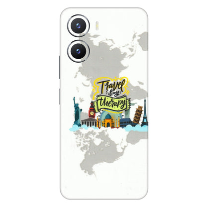 VIVO Z/V/X/T/U/S Series Phone Skins (All Models) - Travel Therapy - 3D Embossed Finish (L-199) Vivo T2 X (5G)