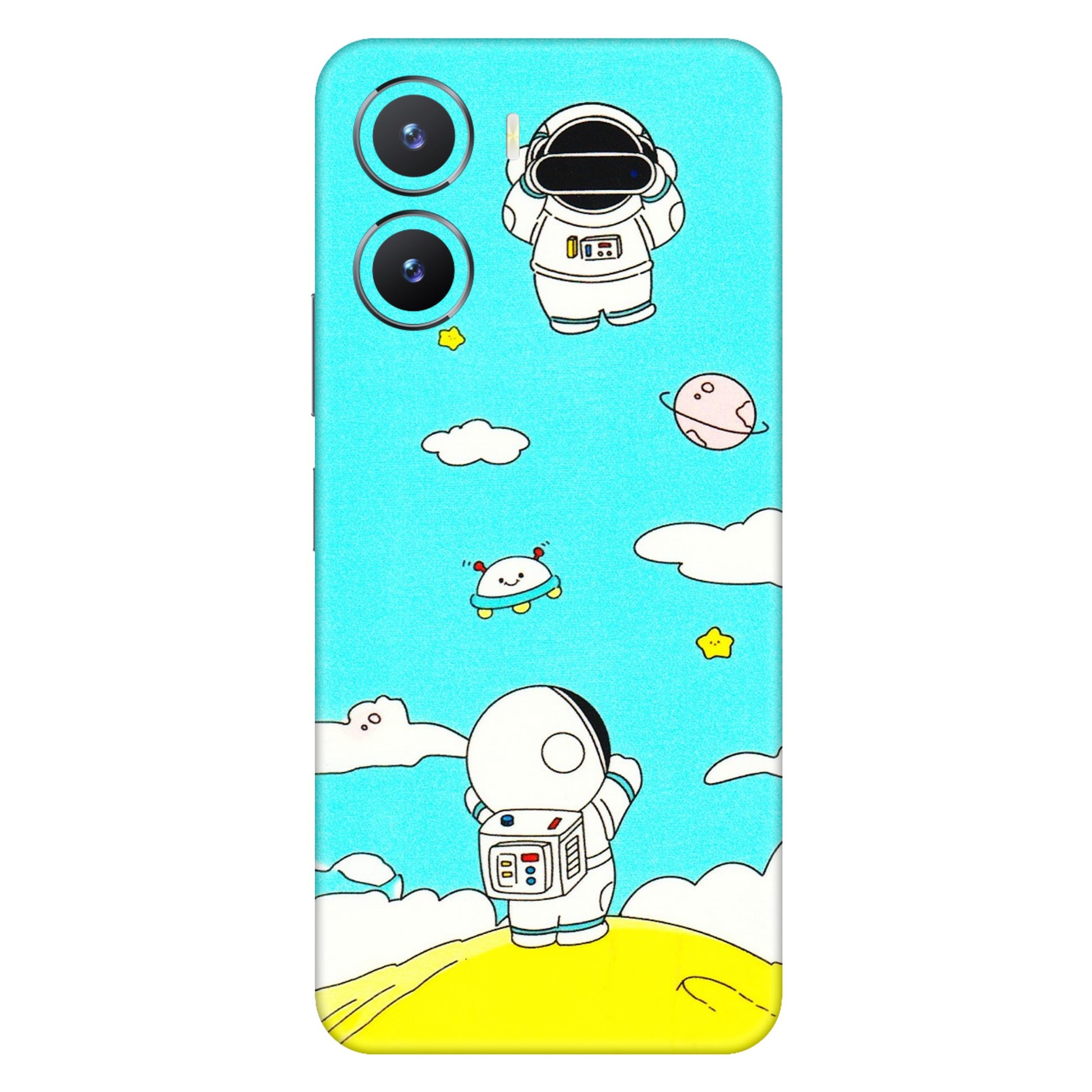 VIVO Z/V/X/T/U/S Series Phone Skins (All Models) - Blue Skies Astro Float - 3D Embossed Finish (L-230) Vivo T2 X (5G)