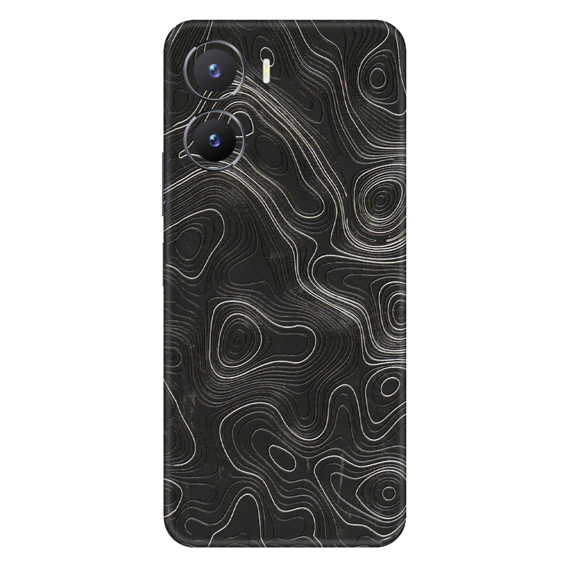 VIVO Z/V/X/T/U/S Series Phone Skins (All Models) - Abstract White Line Map - 3D Embossed Finish (L-269) Vivo T2 X (5G)