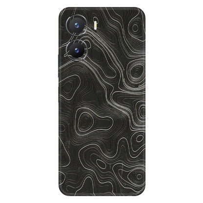 VIVO Z/V/X/T/U/S Series Phone Skins (All Models) - Abstract White Line Map - 3D Embossed Finish (L-269) Vivo T2 X (5G)