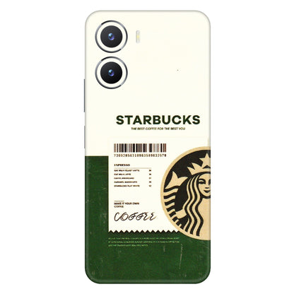 VIVO Z/V/X/T/U/S Series Phone Skins (All Models) - Starbucks Barcode - 3D Embossed Finish (L-308) Vivo T2 X (5G)