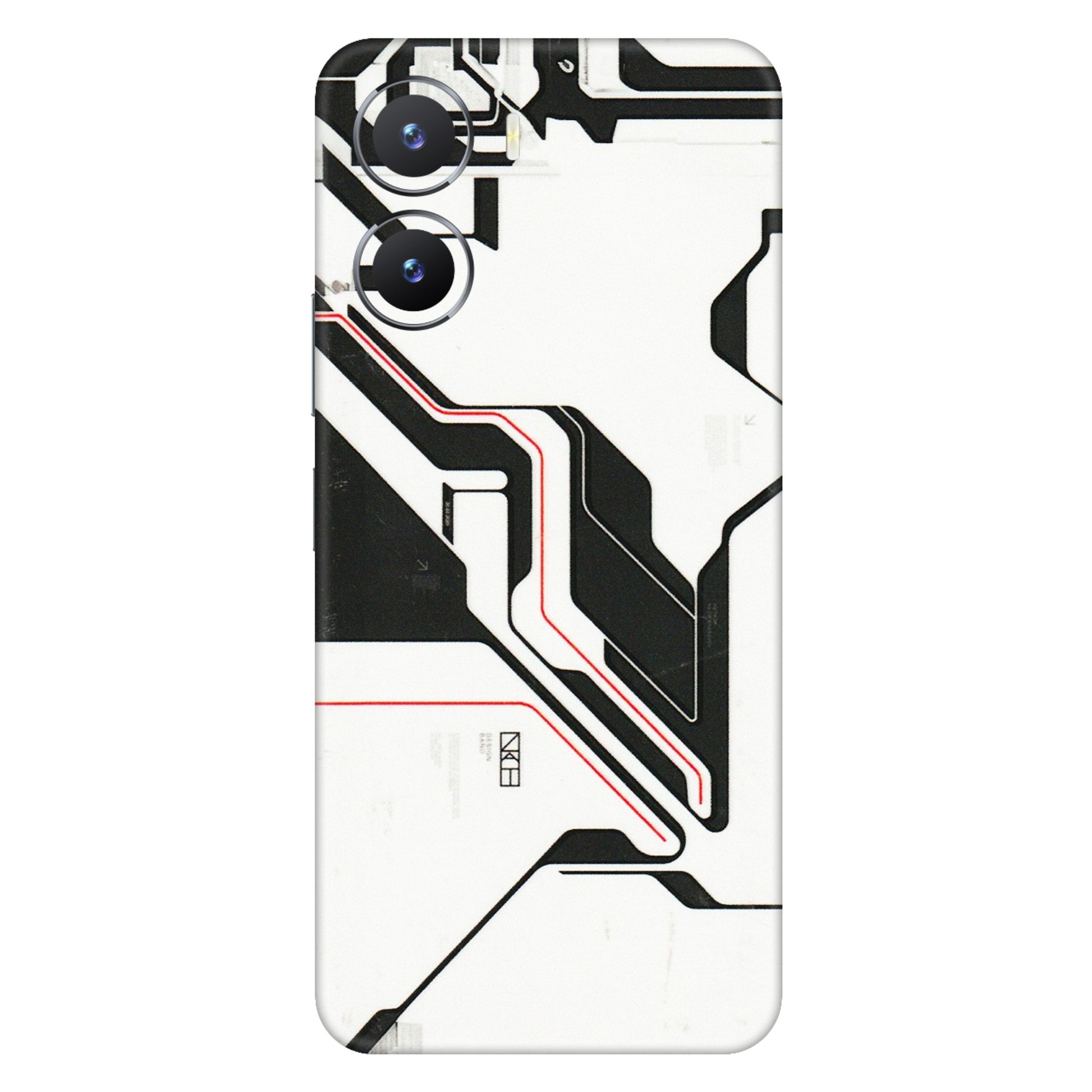 VIVO Z/V/X/T/U/S Series Phone Skins (All Models) - White Techy Logo - 3D Embossed Finish (L-312) Vivo T2 X (5G)
