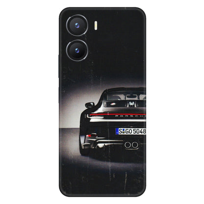 VIVO Z/V/X/T/U/S Series Phone Skins (All Models) - New Black Porsche GT3 - 3D Embossed Finish (L-327) Vivo T2 X (5G)