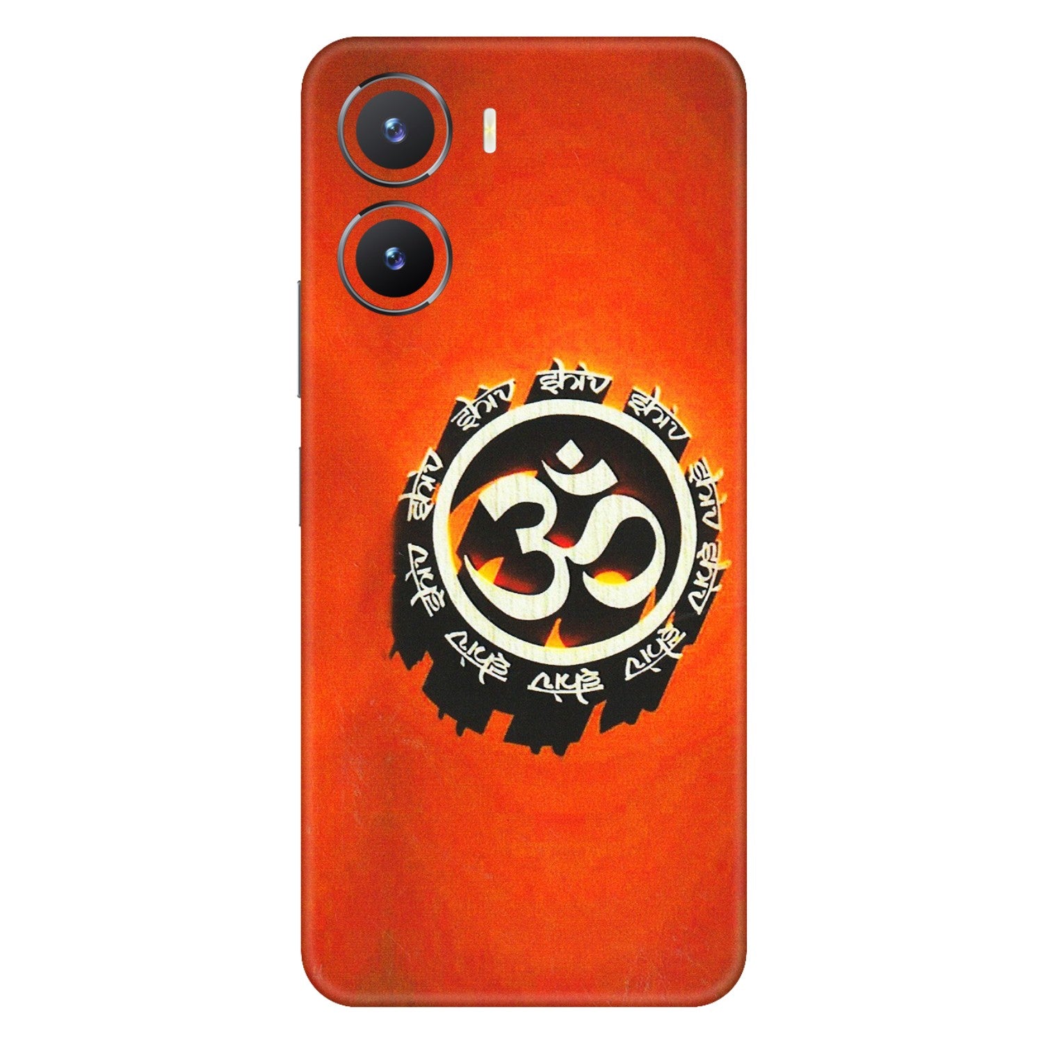 VIVO Z/V/X/T/U/S Series Phone Skins (All Models) - Aum Shiv Orange - 3D Embossed Finish (L-32) Vivo T2 X (5G)