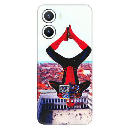 VIVO Z/V/X/T/U/S Series Phone Skins (All Models) - Spiderman Hanging - 3D Embossed Finish (L-53) Vivo T2 X (5G)