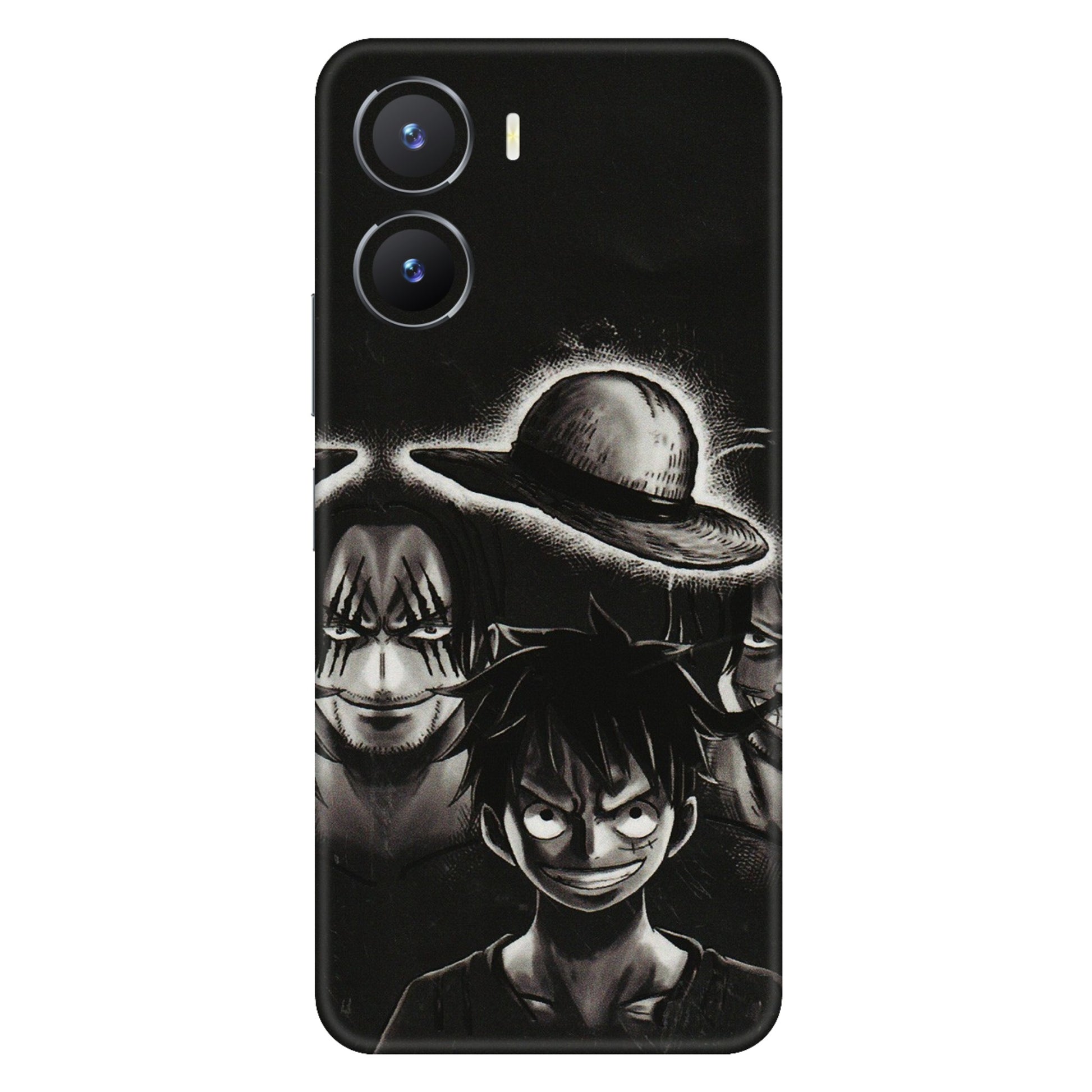 VIVO Z/V/X/T/U/S Series Phone Skins (All Models) - Black Luffy Hat - 3D Embossed Finish (L-57) Vivo T2 X (5G)