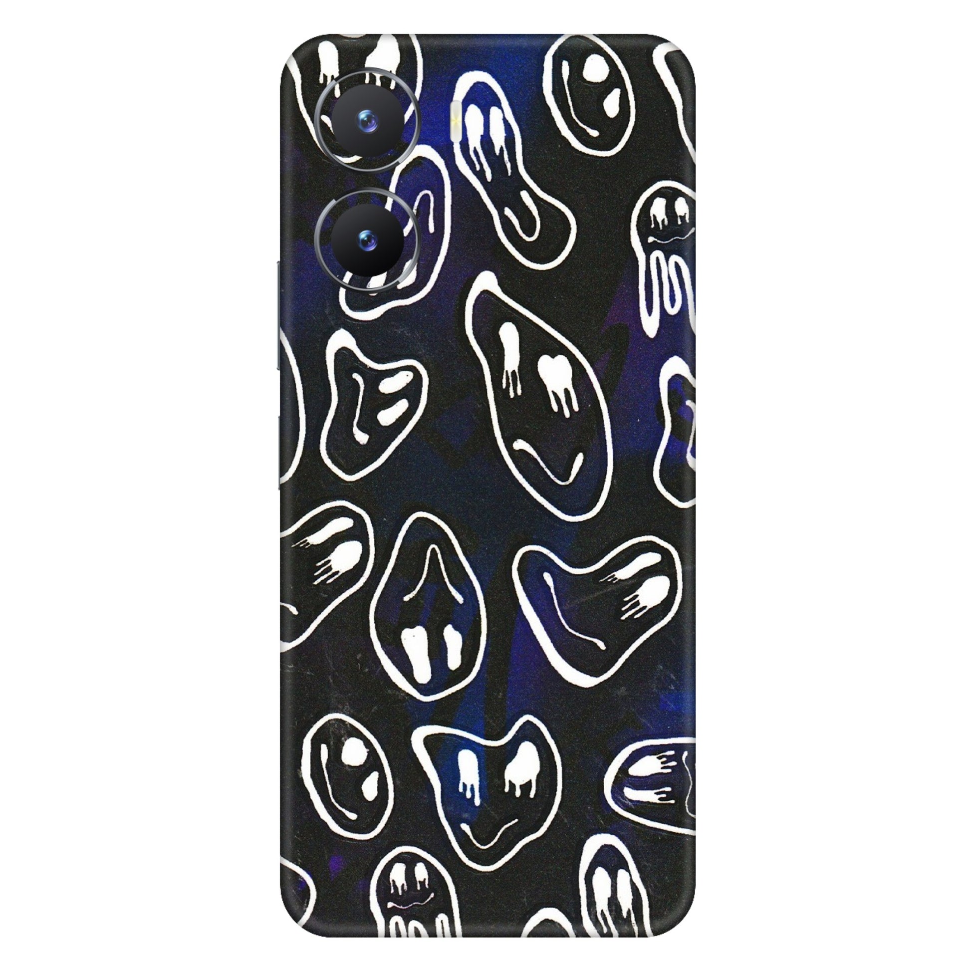 VIVO Z/V/X/T/U/S Series Phone Skins (All Models) - Distorted Smileys - 3D Embossed Finish (L-92) Vivo T2 X (5G)