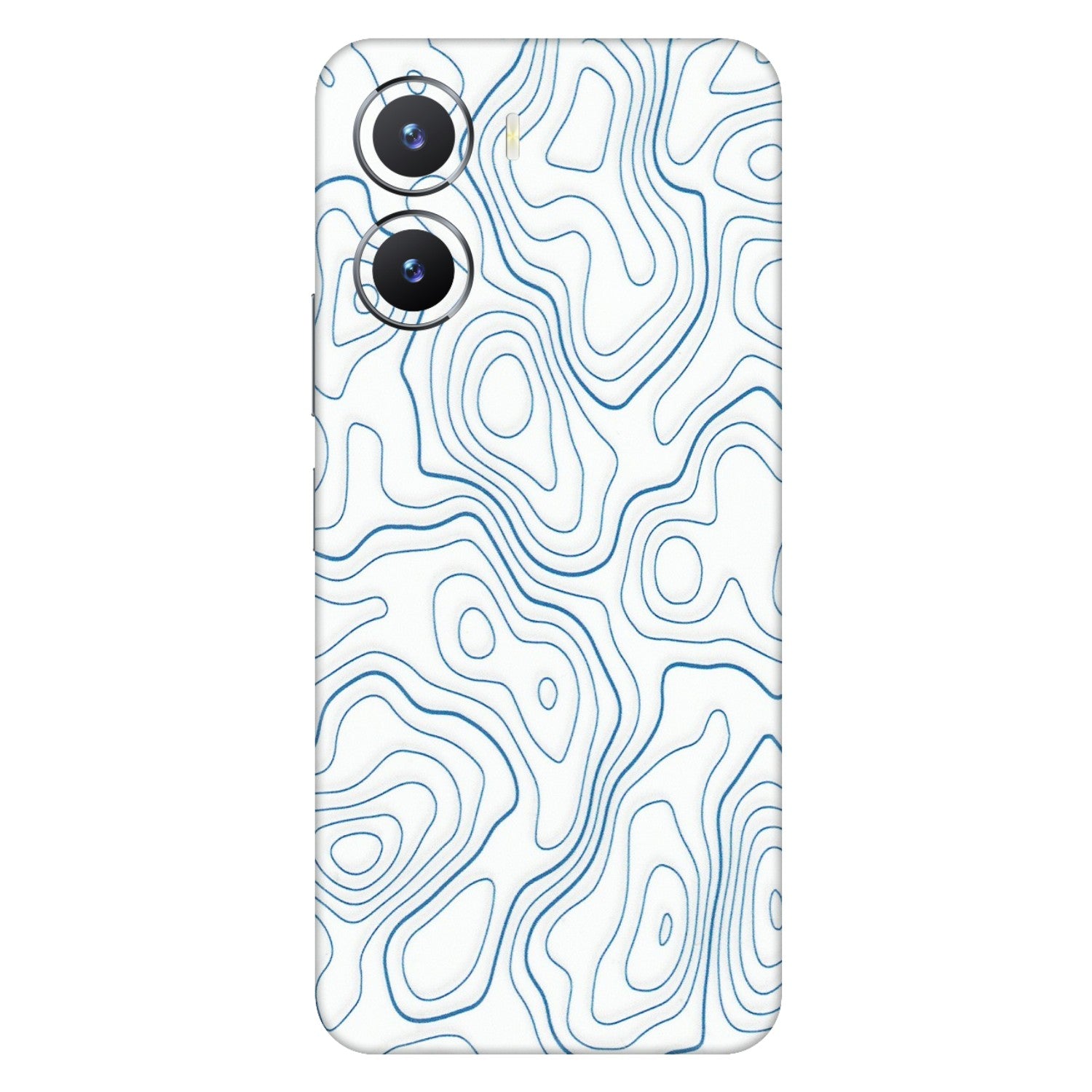 VIVO Z/V/X/T/U/S Series Phone Skins (All Models) - Blue And White Swirls - Matte Finish (M-139) Vivo T2 X (5G)