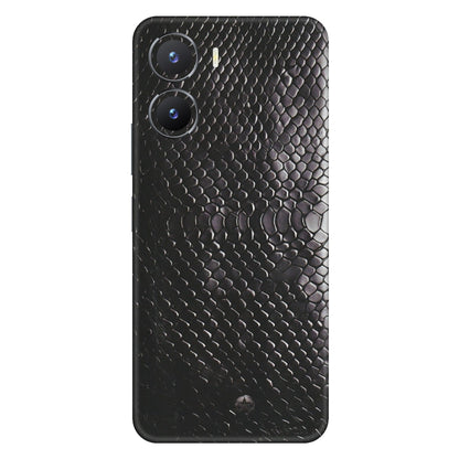VIVO Z/V/X/T/U/S Series Phone Skins (All Models) - Black Snack Leather - Matte Finish (M-147) Vivo T2 X (5G)