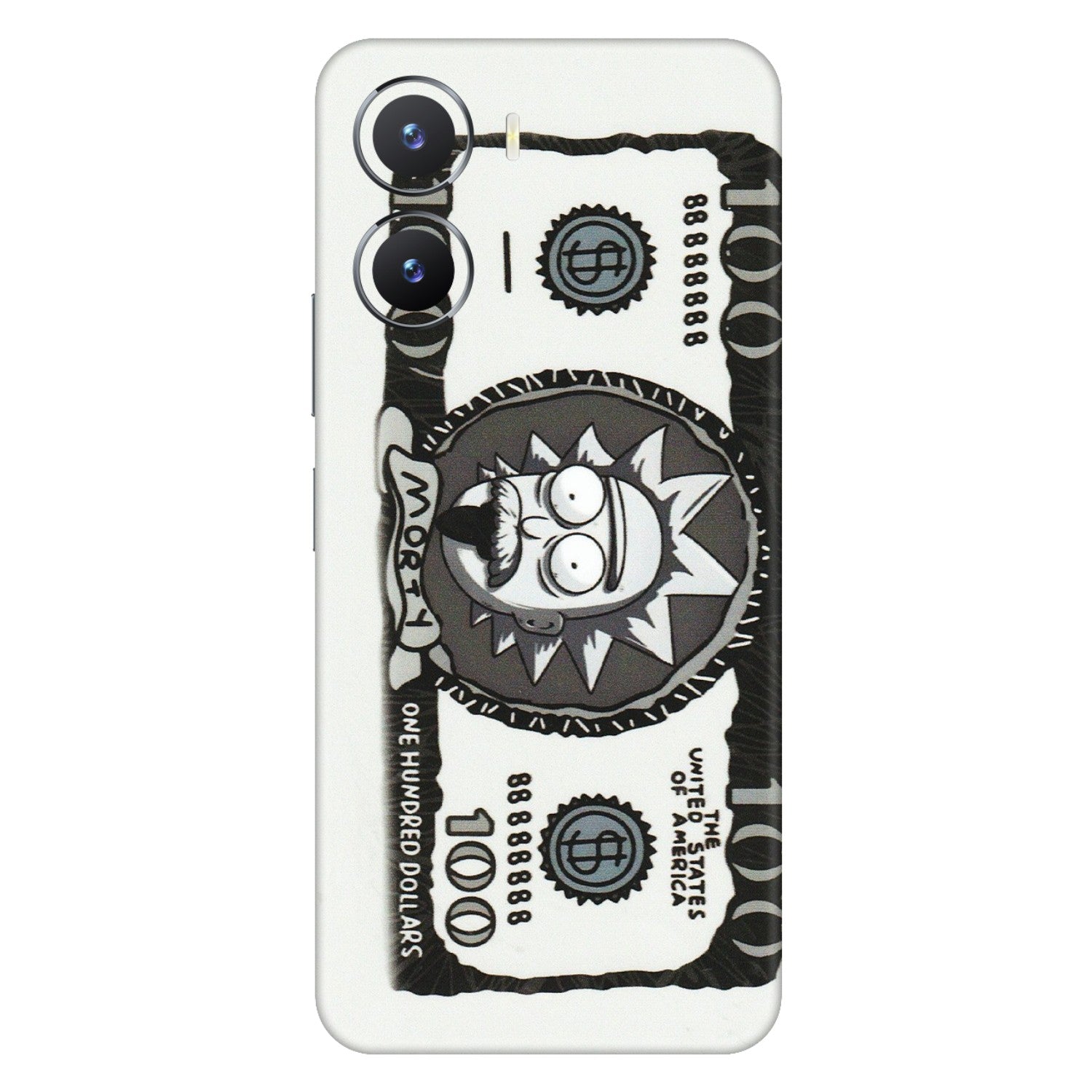 VIVO Z/V/X/T/U/S Series Phone Skins (All Models) - Rick And Morty Hundred Dollar Anime - Matte Finish (M-161) Vivo T2 X (5G)