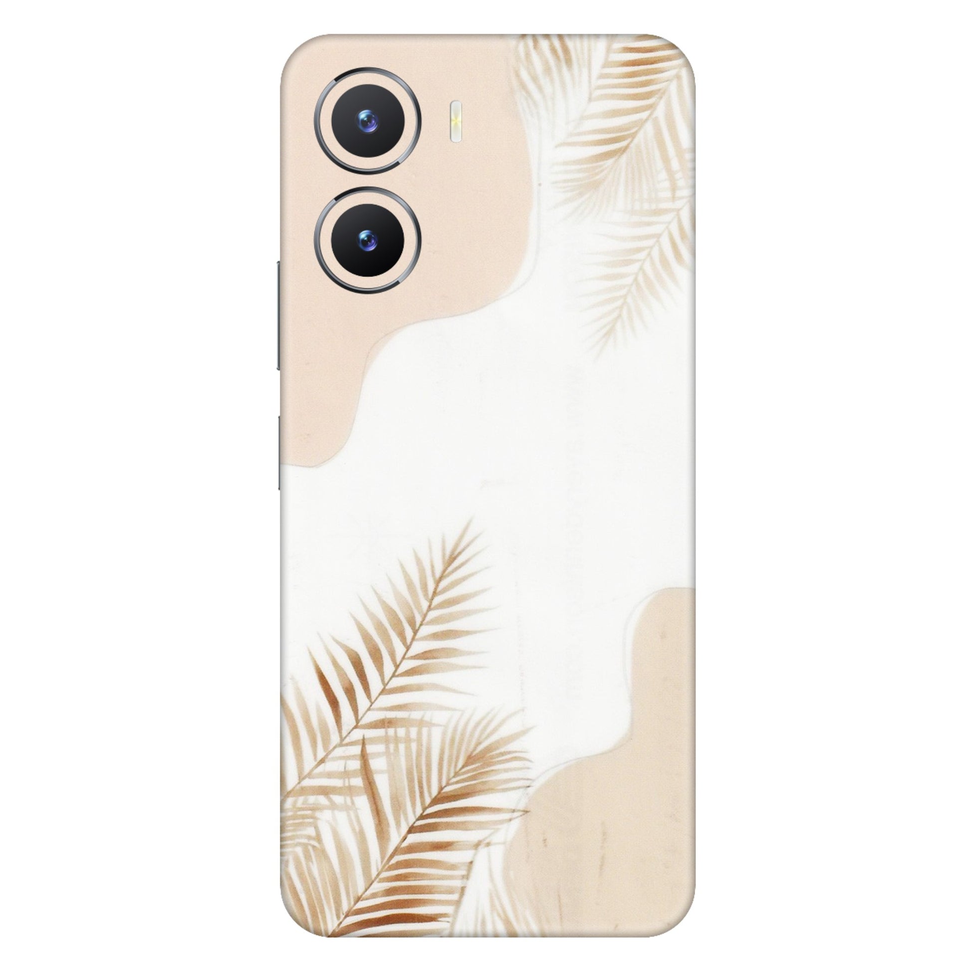VIVO Z/V/X/T/U/S Series Phone Skins (All Models) - Gold Petals Abstract - Transparent Finish (T-08) Vivo T2 X (5G)