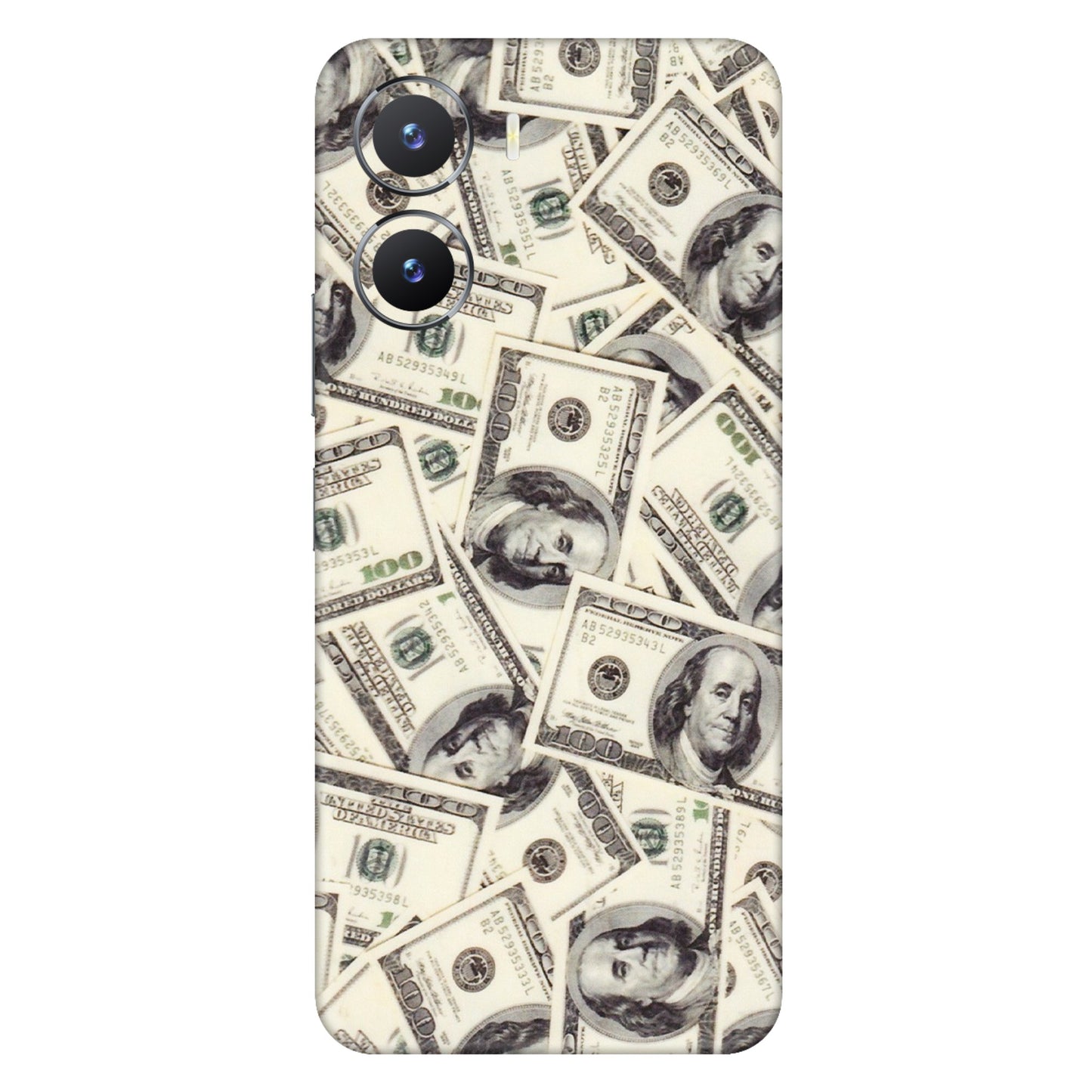 VIVO Z/V/X/T/U/S Series Phone Skins (All Models) - Dollar Lover - Transparent Finish (T-17) Vivo T2 X (5G)