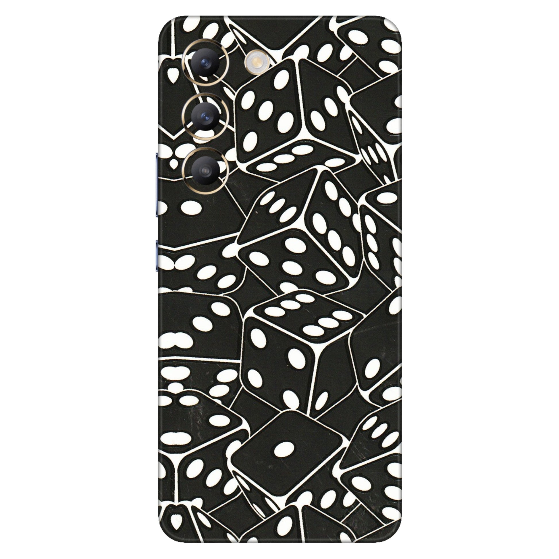 VIVO Z/V/X/T/U/S Series Phone Skins (All Models) - Big Black Dices - 3D Embossed Finish (L-106) Vivo T3 (5G)