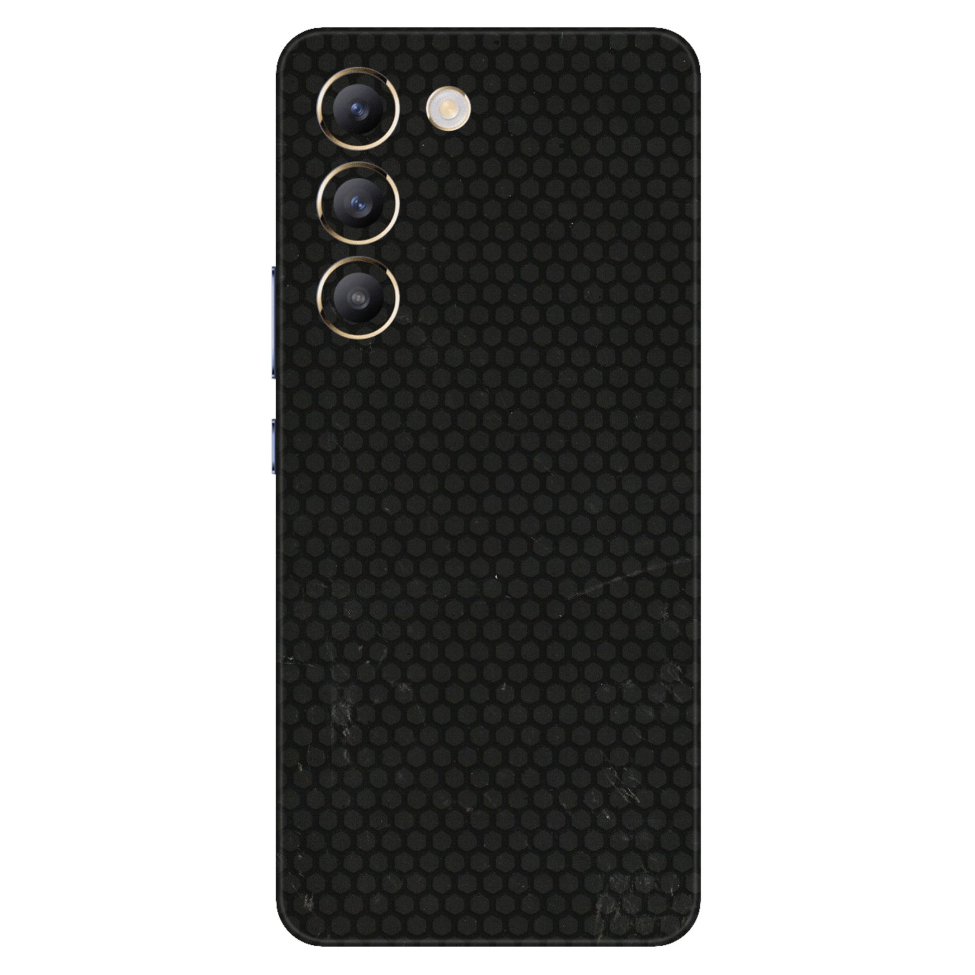 VIVO Z/V/X/T/U/S Series Phone Skins (All Models) - Black honeycomb - 3D Embossed Finish (L-114) Vivo T3 (5G)