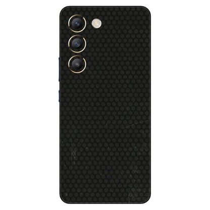 VIVO Z/V/X/T/U/S Series Phone Skins (All Models) - Black honeycomb - 3D Embossed Finish (L-114) Vivo T3 (5G)