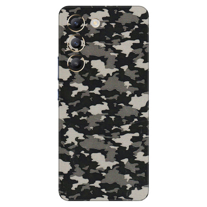 VIVO Z/V/X/T/U/S Series Phone Skins (All Models) - Black/Grey Camoflaunge - 3D Embossed Finish (L-142) Vivo T3 (5G)